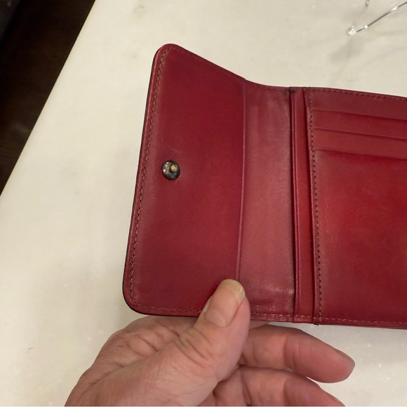 BURBERRY BLUE LABEL WOMEN’S WALLET. Red, black, white w/ Brown leather trim - Picture 7 of 13